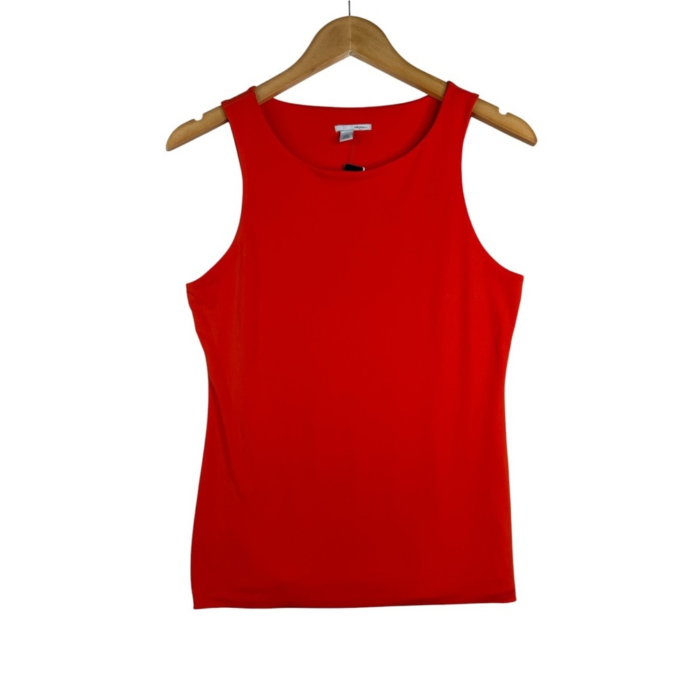 NWT Halogen Sleevelees Scoop Neck Tee size Medium Orange